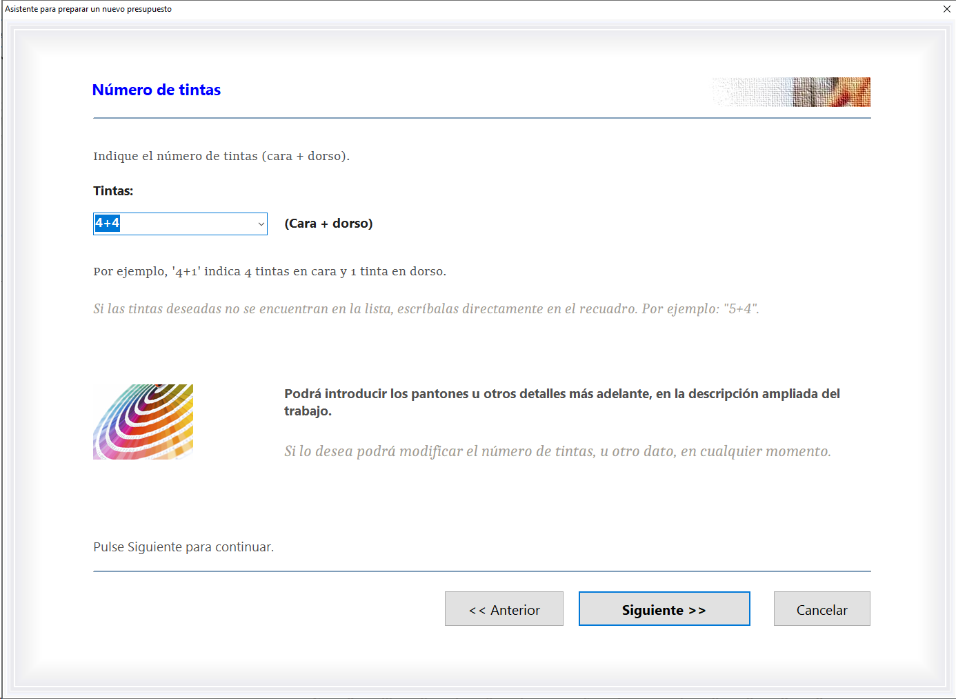 Una pantalla principal del m�dulo m�s usado del software ERP de presupuestos y gesti�n para las imprentas y artes gr�ficas Logic Print
