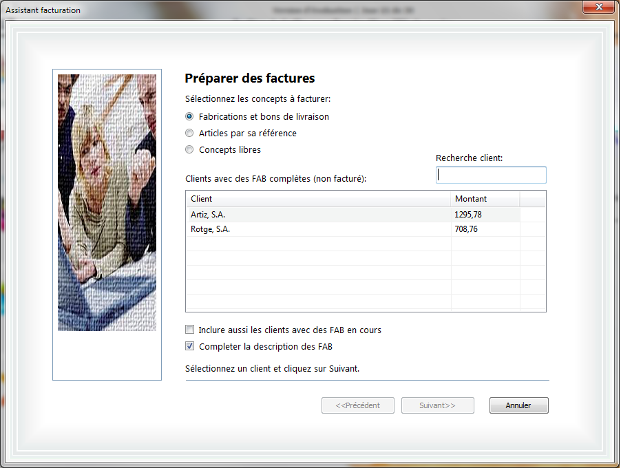 Pantalla del software de presupuestos para imprenta y artes gr�ficas Logic Print