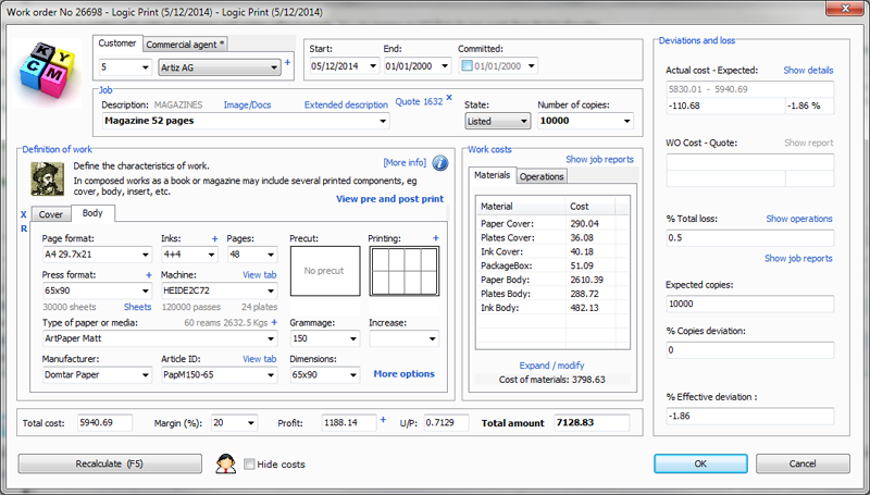 Logic Print | LOGIC PRINT: Estimating management software for printing and graphic arts